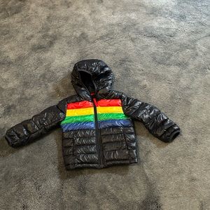 Navy Primary Brand 2t puffy jacket.